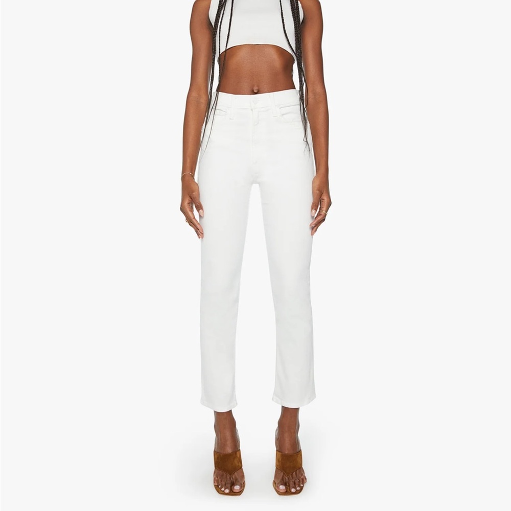 Mother High Waisted Rider Ankle-Fairest Of Them All-White-Size 24